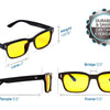 Screen Savior Retro Yellow Computer Glasses (Unisex)