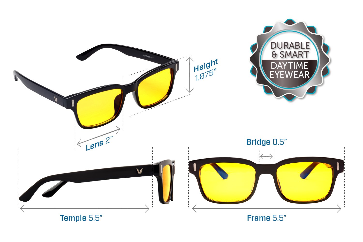 Screen Savior Retro Yellow Computer Glasses (Unisex)