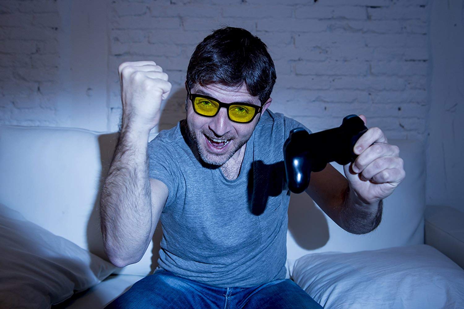 Screen Savior Retro Yellow Computer Glasses (Unisex)