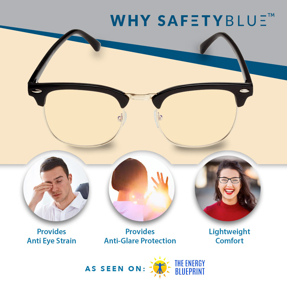 3G Blue Light Blocking Browline Computer Eyewear